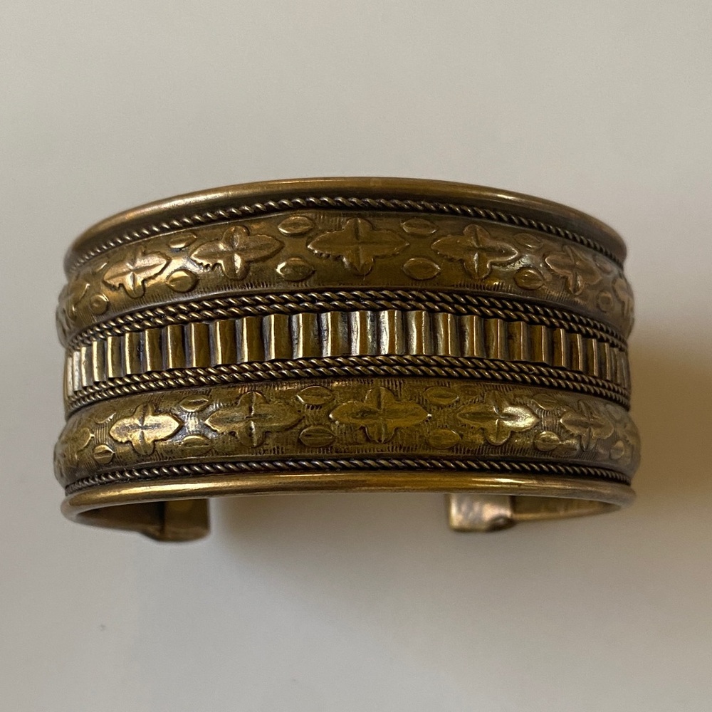 Ornate Brass Cuff Bracelet